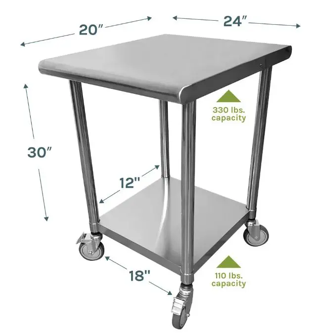 DIMENSIONS OF TABLE VSC30FT