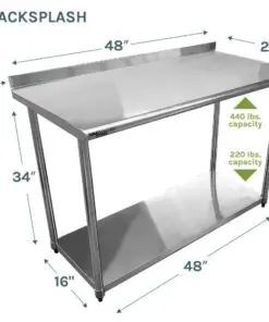 DIMENSIONS OF TABLE VST342BS