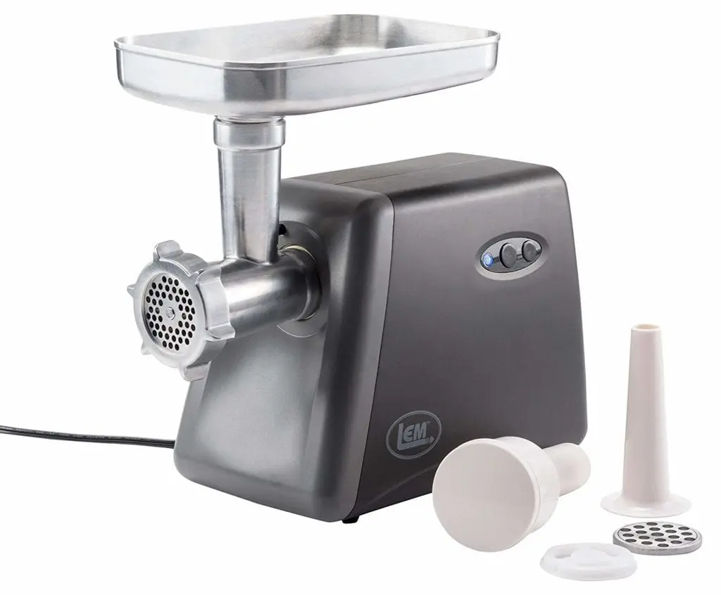 Gray meat grinder