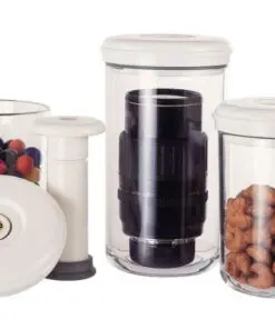 3 Piece Canister Set and Hand Pump