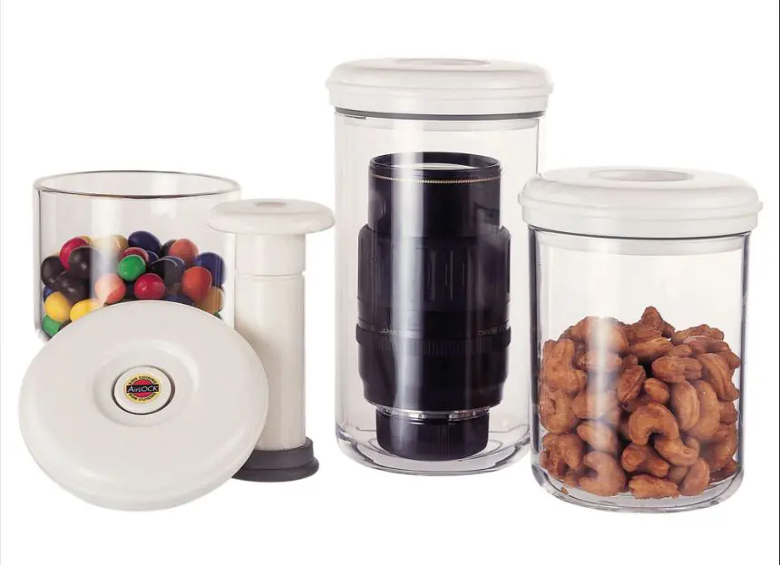3 Piece Canister Set and Hand Pump
