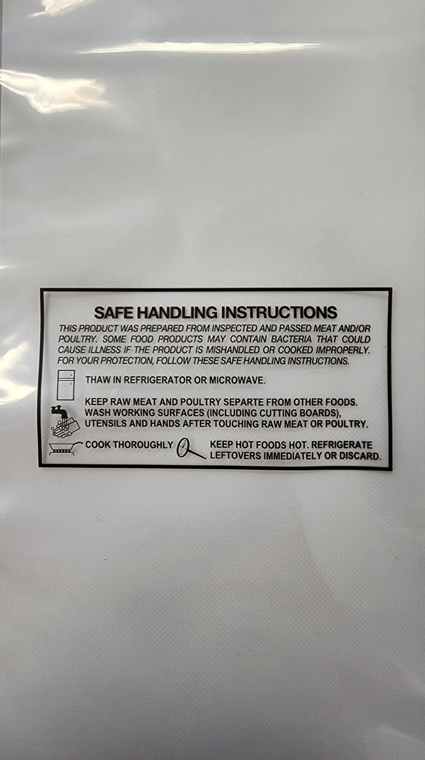 Safe Handling Instructions