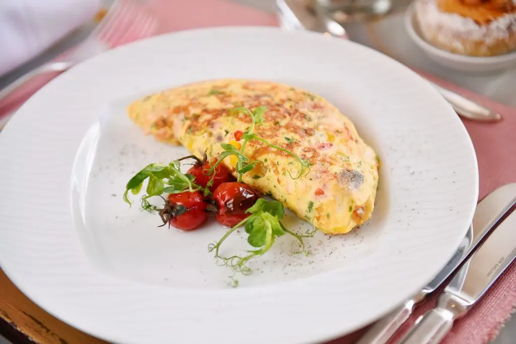egg omelette on plate