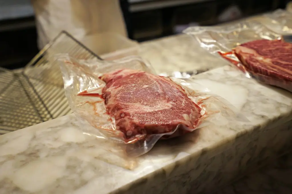Vacuum sealed meat