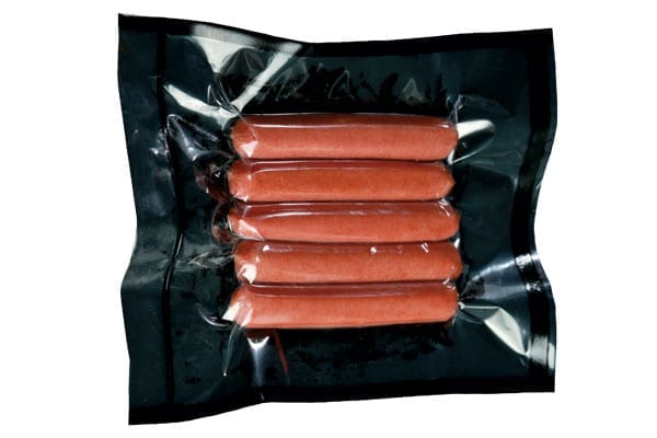 Meat Vacuum Bags with Black Background