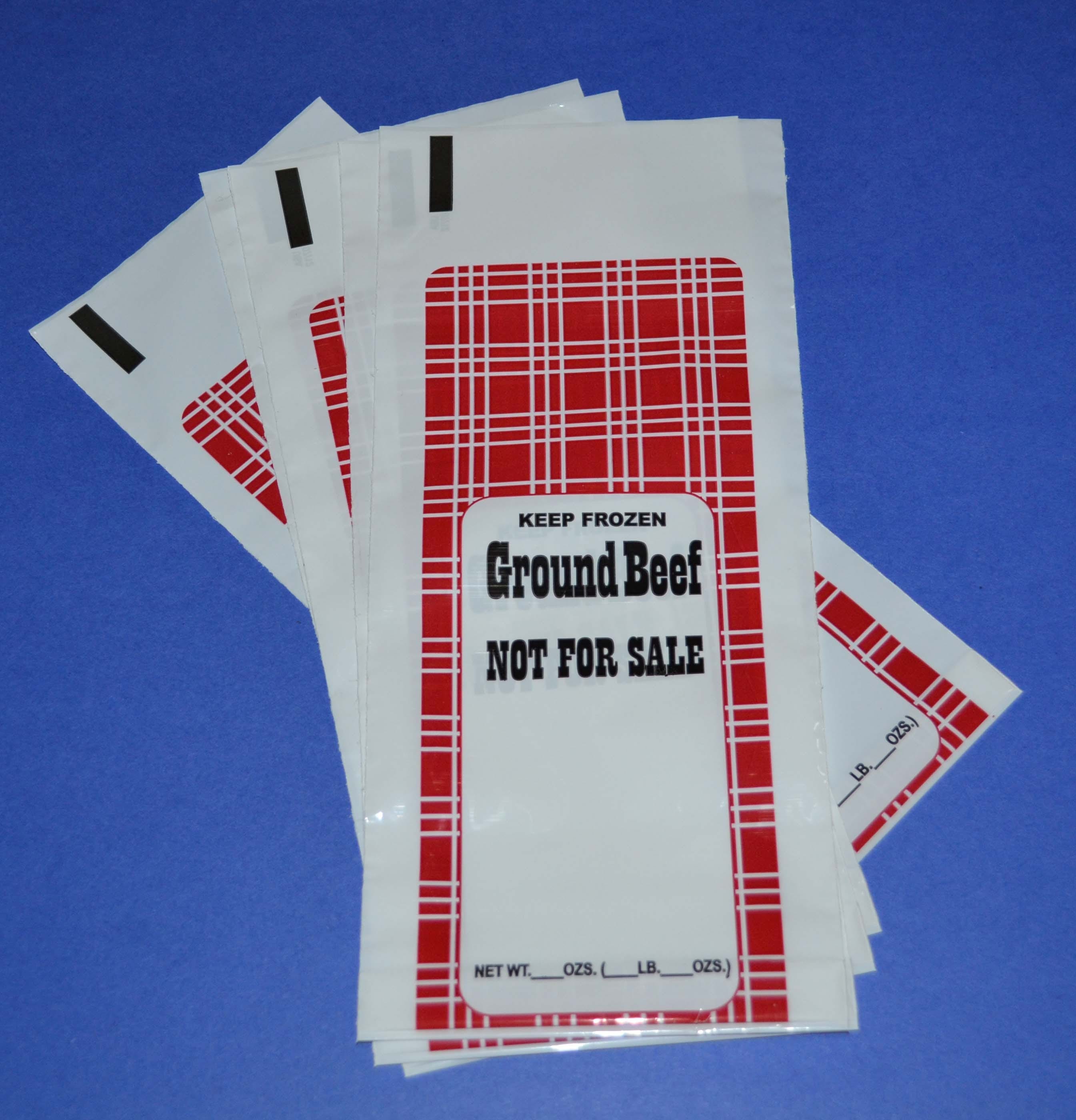 1 Lb. Ground Beef / Chub Bags - Case of 1000
