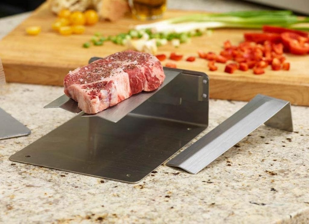 VacMaster Prep Plate with seasoned meat