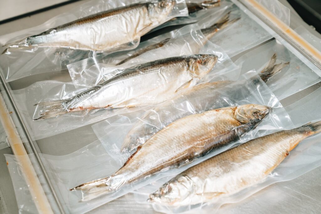 Vacuum sealed fish